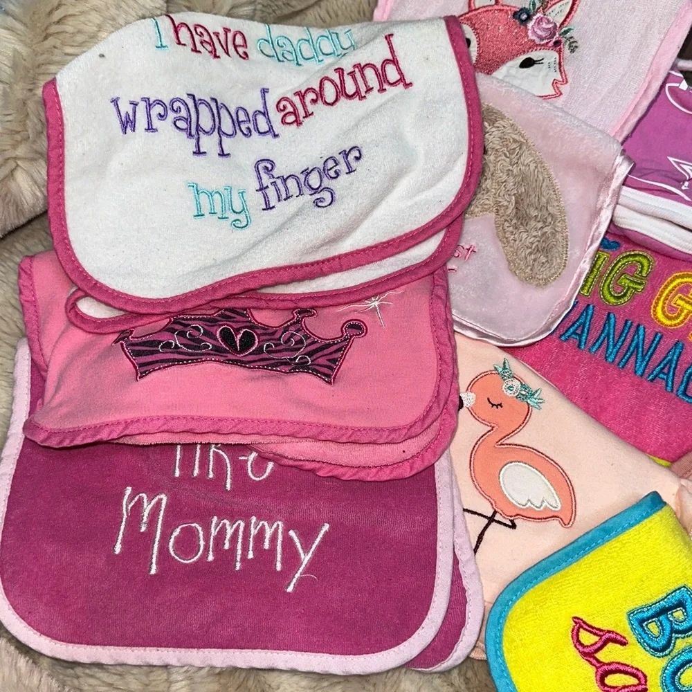 33 Baby girl bibs
